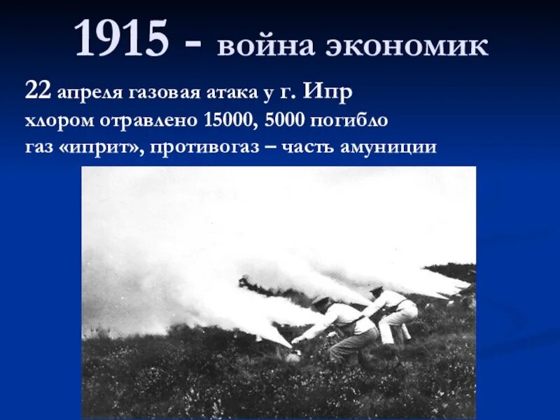 Первый отравляющий газ. Газовая атака на Ипре 1915 г. Хлор отравляющий ГАЗ первая мировая.