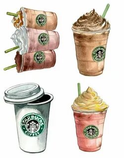 Free Printable Fall Starbucks Cups Planner Stickers - Lovely Planner