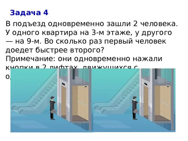 Лифты логические задачи. Лифт на 4 человека на 2 этажа. Задача лифт поднимается. Задача на логику про лифт. Вход э 2