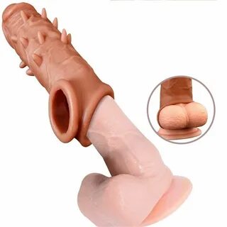 Penis Sleeve Dick Dong Women Clit Vagina Stimulator Silicone Penis Cover Se...