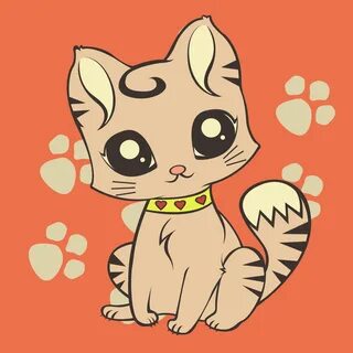 Как нарисовать котика милого маленького