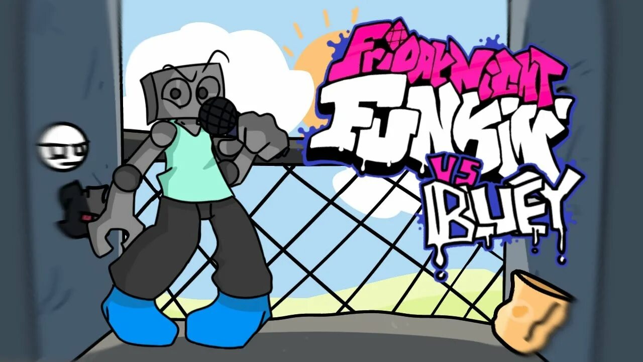 Bluey the sign. FNF Boombox. Bluey FNF. Boombox FNF Stickman.