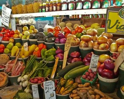 Предложения на рынке овощей