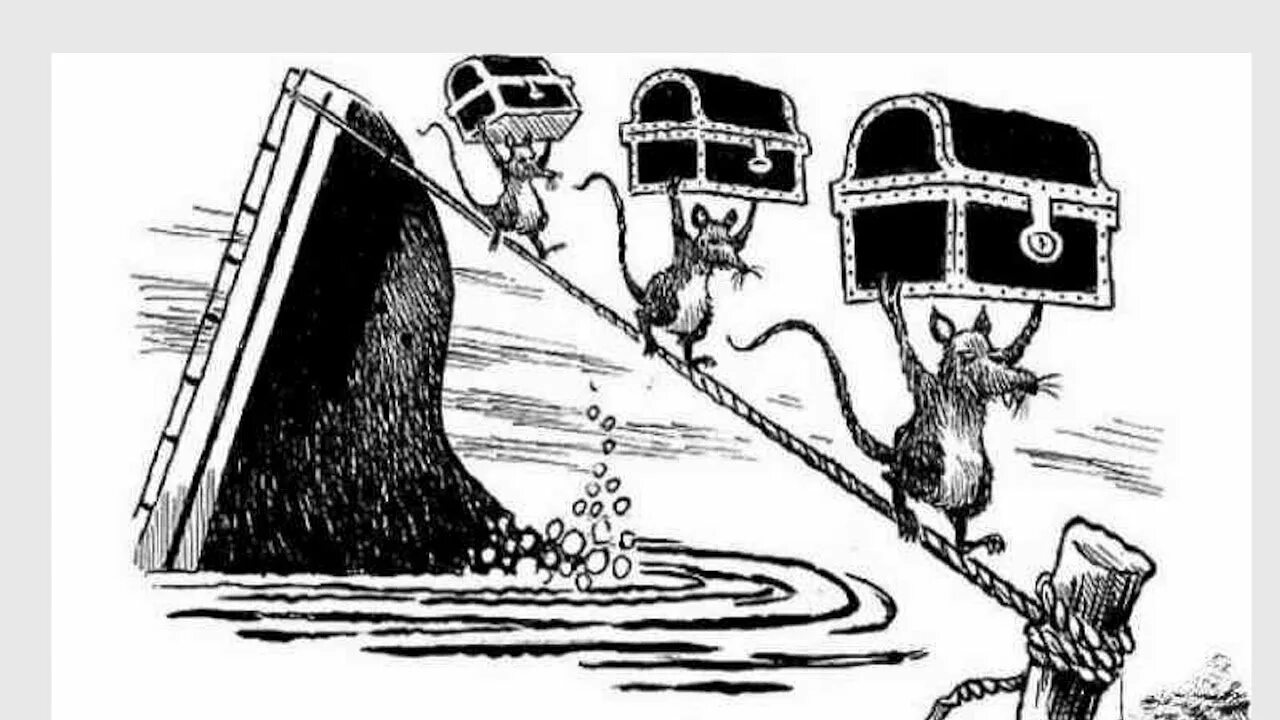 Крысы покидают тонущий корабль. Крысы с корабля. Карикатура крысы бегут с корабля.