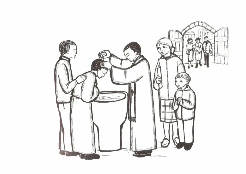 Крещение рисунок для детей. Обряд крещения ребенка на руси. Праздник крещение в живописи. Крещение руси прорубь. Крещение иллюстрации.