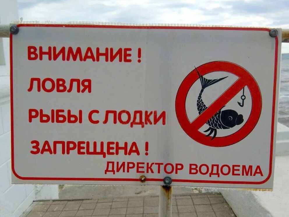 О запрете ловли рыбы. Рыбалка запрещена.