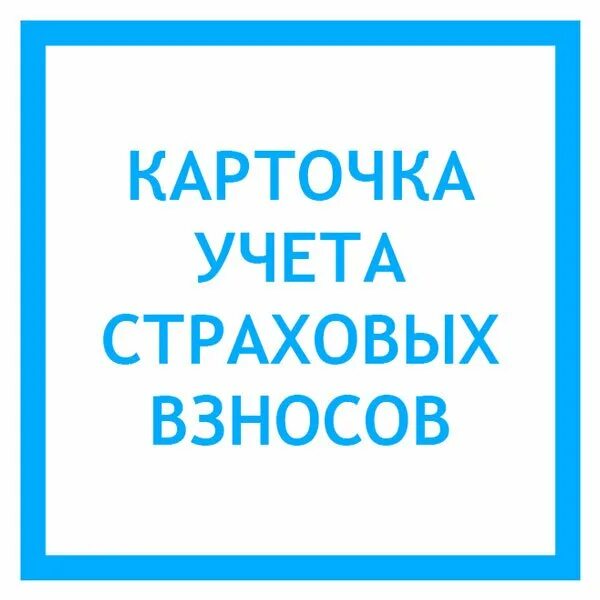 Карточка страховых взносов