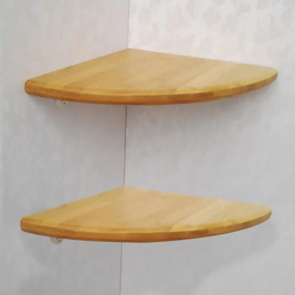 Yankario Corner Wall Shelf Set of 3, Solid Beech Wood Floating Shelves Wall Moun