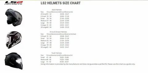 Размеры шлемов ls2