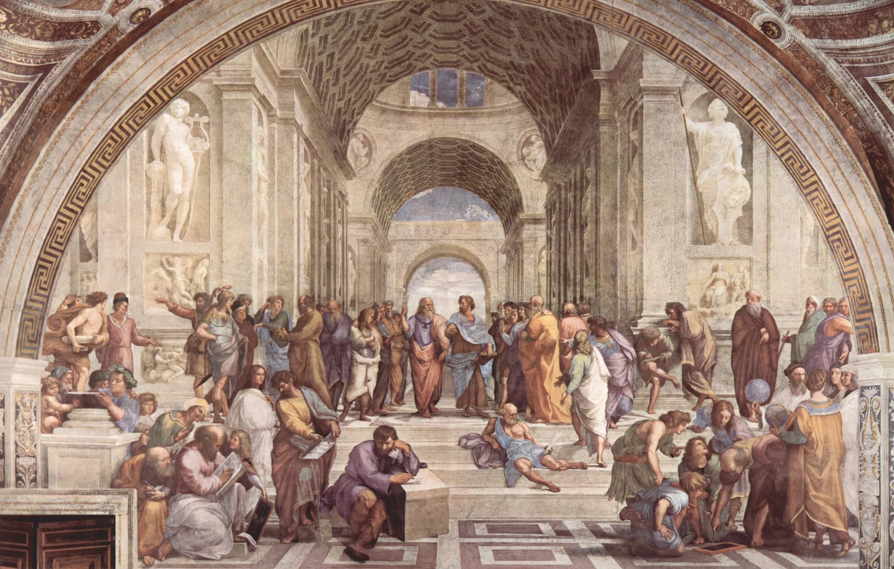 Картина Рафаэля Афинская школа. Санти эпоха возрождения
