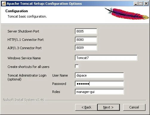 Configure in setting