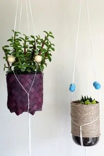 Подвесные кашпо из пластиковых бутылок своими руками