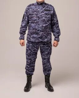 Летняя форма росгвардии с коротким рукавом синяя