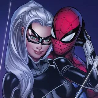 Download Black Cat And Spider Man Wallpaper In 2932x2932 Resolution.