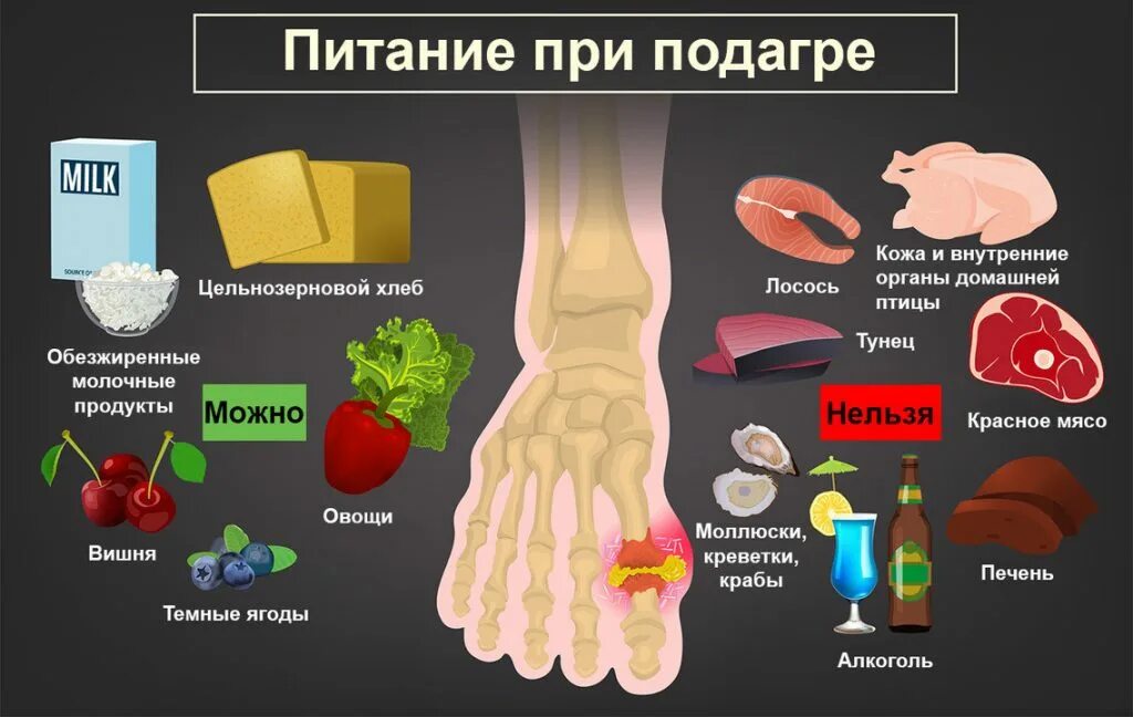 Мочевая кислота повышена что кушать