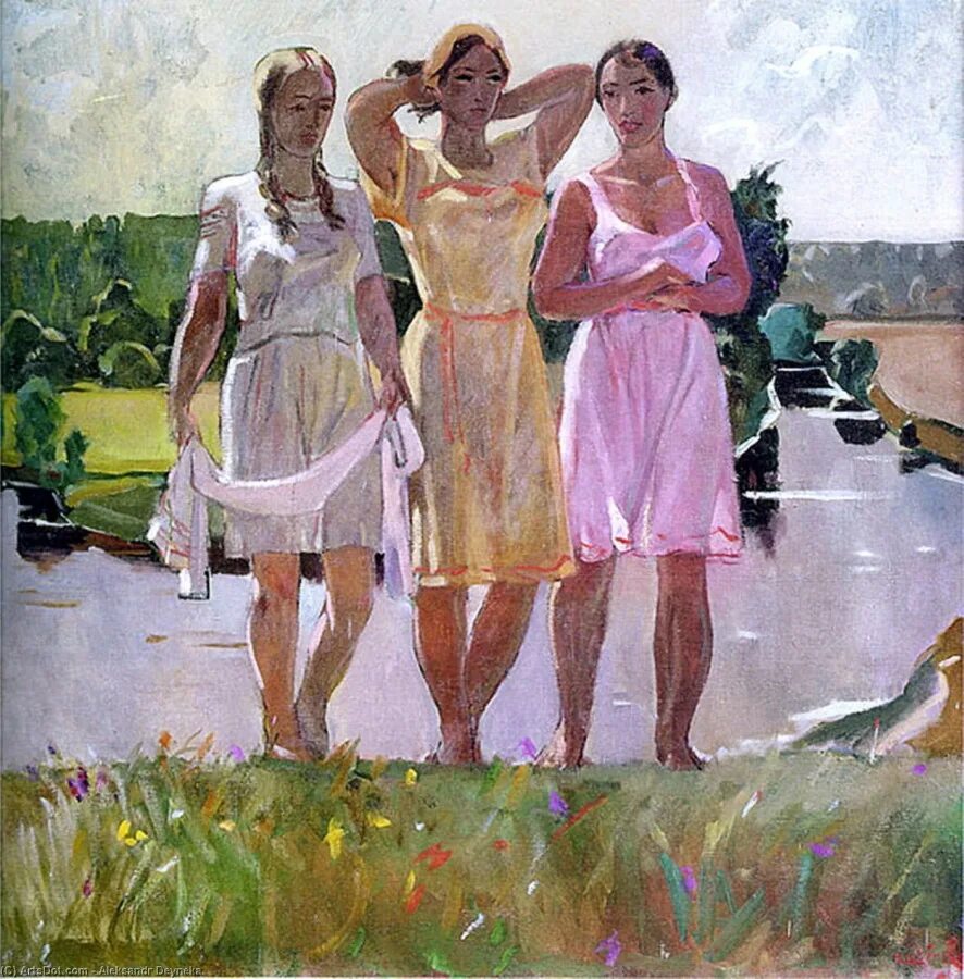 Дейнека "Ода весне. Текстильщицы", 1927.