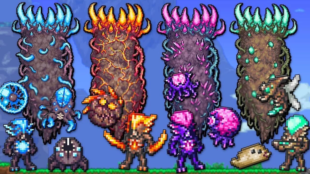 Боссы монолитов. Башни террария боссы. Terraria небесные башни. 4 Небесные башни террария. Небесные башни террария боссы.