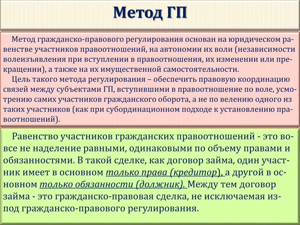 Метог гражданского право. Метод гражданского Пава. Метод гражданско-правового регулирования. Методы правового регулирования в гражданском праве.