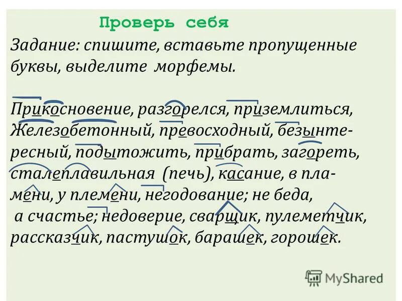обозначьте морфемы в которых пропущены буквы. обозначить морфемы в словах в которых пропущены буквы. обозначьте морфемы в которых пропущены буквы. на поляне около лесной опушки. подведение итогов перепишите вставляя пропущенные буквы.