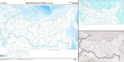 контурная карта россии для печати