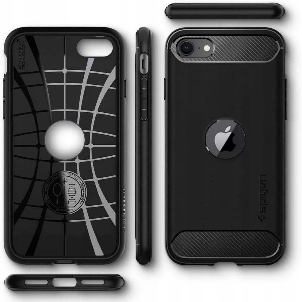 Spigen Rugged Armor. Iphone se 2022 Black.