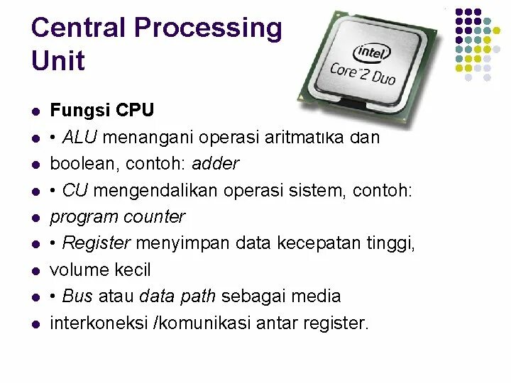 Central processor unit
