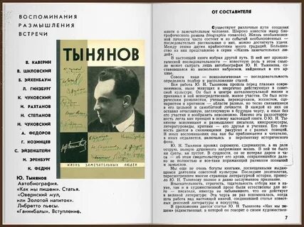 Мастер слова тынянов увлекает читателя эпизодом