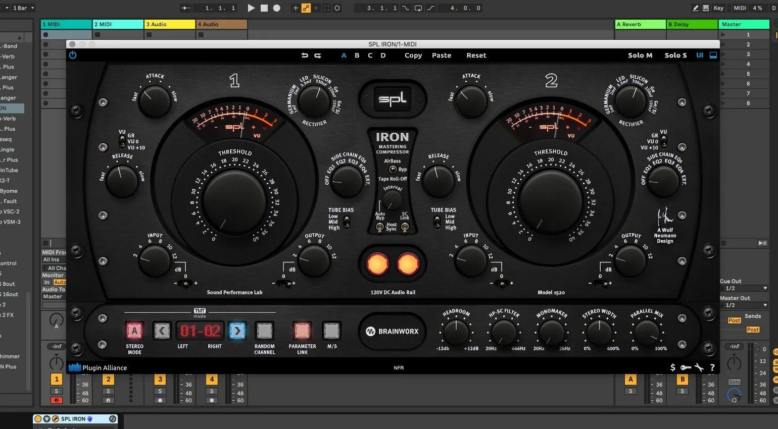 Spl plugin. Spl iron mastering compressor. plugin alliance vst. brainworx mastering compressor. spl vst.