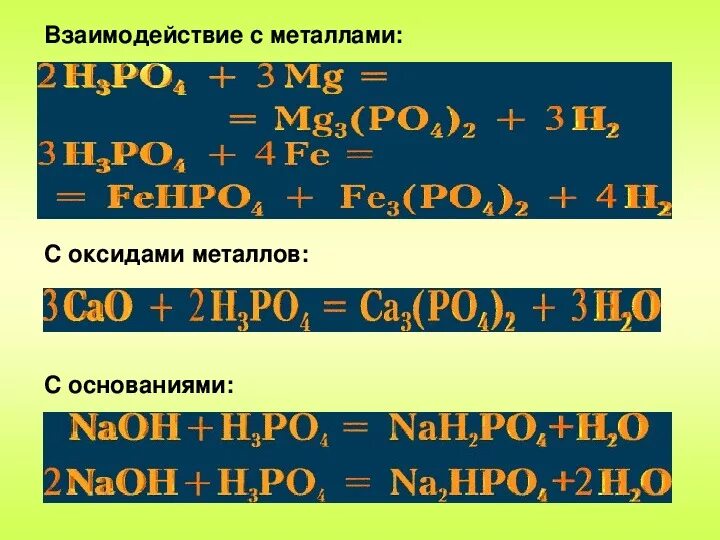 Взаимодействие оснований с оксидами металлов