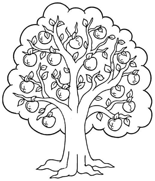 Coloriage sur LaGuerche.com Coloriage arbre, Coloriage, Dessin arbre