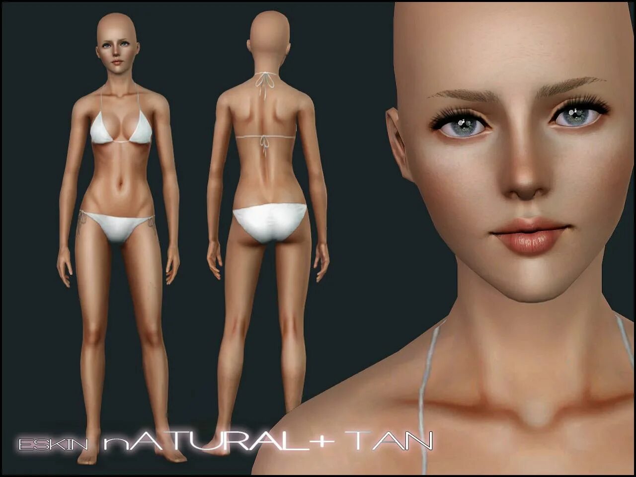 Лицо и туловище. Симс 3 Eskin-natural+. Тело симс. Симс 4 лысая. Женские скины тела.