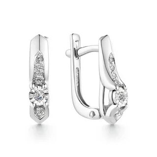 Серьги из белого золота 585 пробы