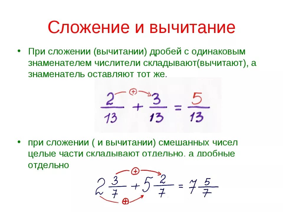 Сложение дробей с одинаковыми знаменателями 5 класс. Правило дробей с одинаковыми знаменателями. Правило сложения и вычитания дробей 5 класс. Сложение и вычитание дробей с одинаковыми знаменателями. Видеоурок по математике 5 класс дроби сложение