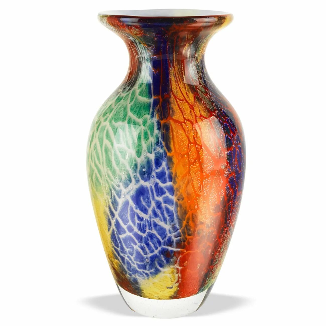 Цветной ваза. Ваза Мурано. Ваза Murano Glass. Ваза муранское стекло.