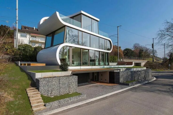 Проекты интересных домов фото Bray's Island SC Modern I by SBCH Architects Maison bois, Maison en pierre, Mais