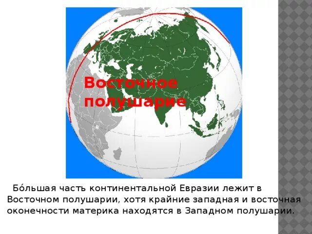 Евразия полушарие. Евразия на карте полушарий. Восточная и Западная Евразии. Евразия расположена в Северном Западном полушарии.