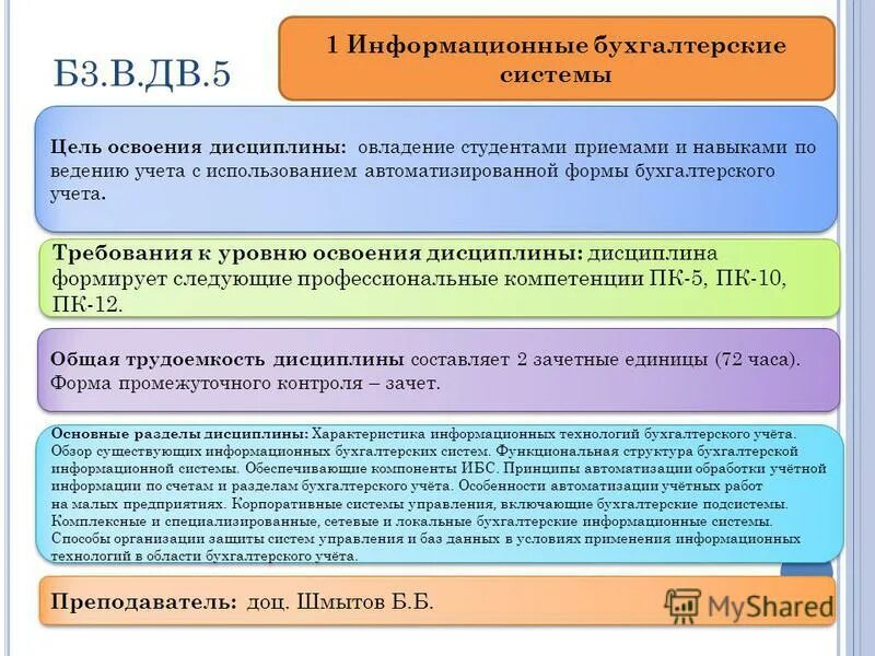 Анализ информационных систем бухгалтерского учета. Анализ информационных систем бухгалтерского учета