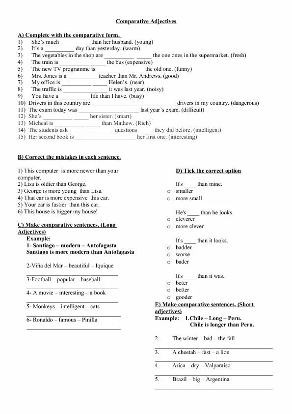 Complete the sentences with the Comparative adjectives. Complete the sentences .use the Comparative of the adjectives. Complete the sentences using the Comparative form of the adjective. Make Comparative sentences. Comparative adjectives ответы