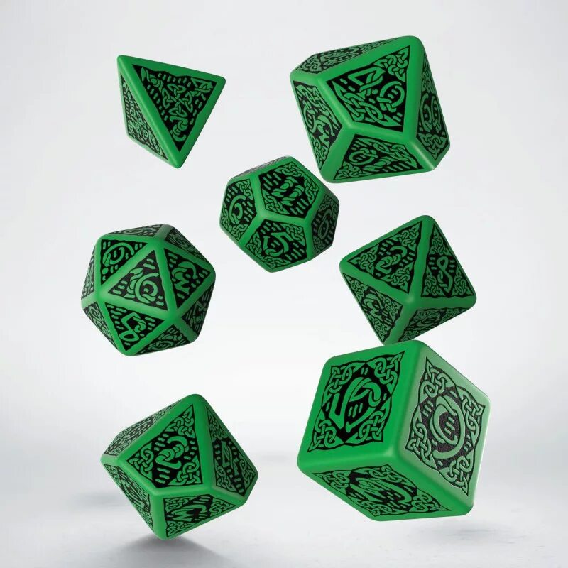 Black dice. Forest 3d green &amp; black dice set. кости игральные. кубик для настольных игр. необычные игральные кости.