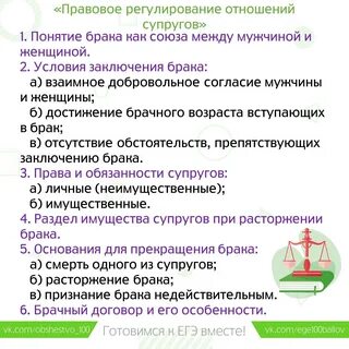 Какие отношения регулируются браком