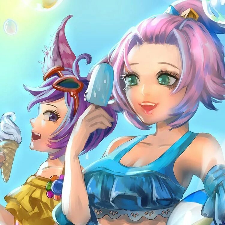 Кимми мобайл легенд арт. Nana mobile Legends голубые волосы.