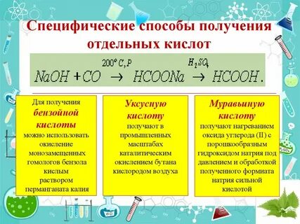 Методы получения кислот