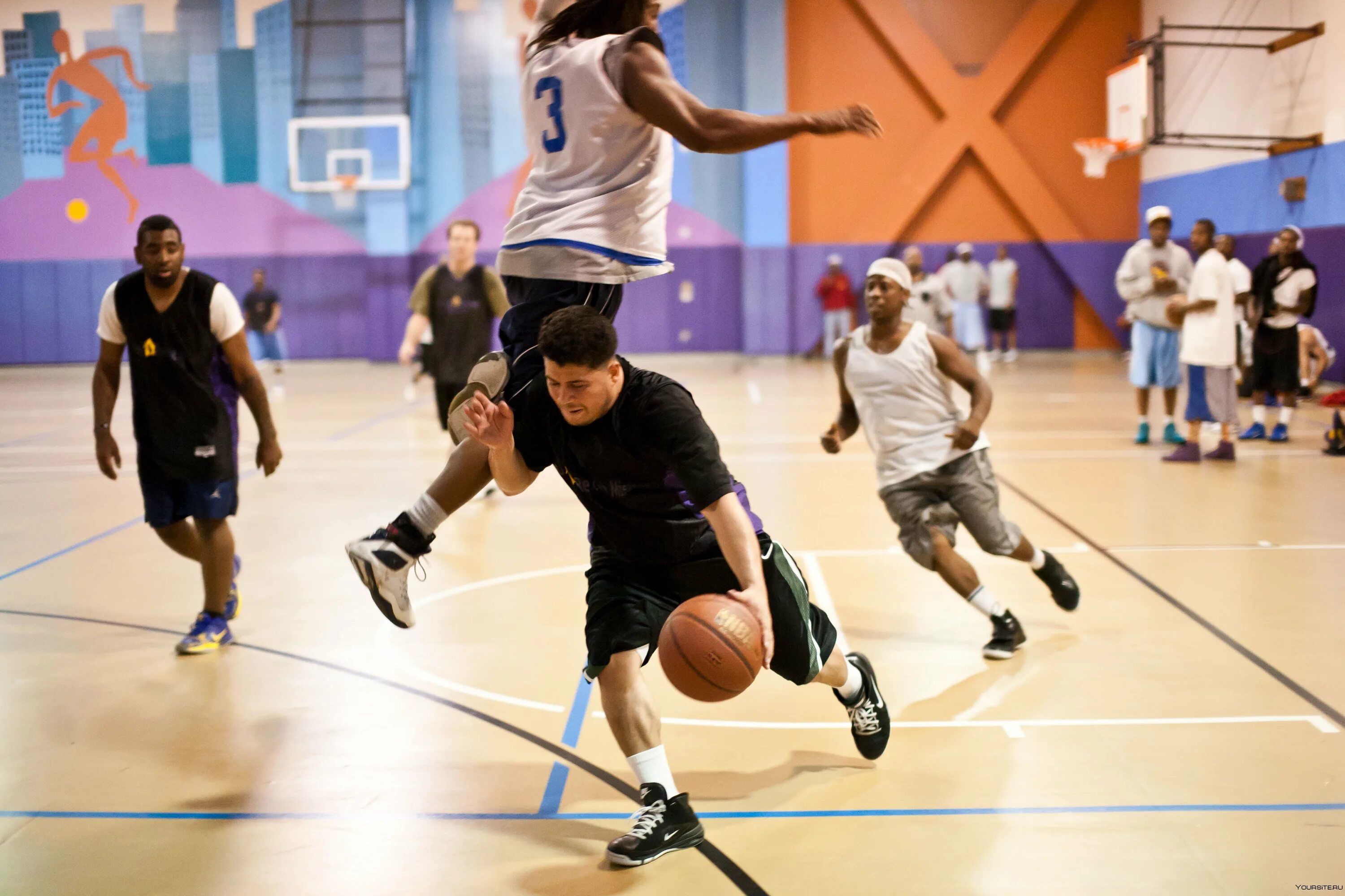 My friend plays basketball than me