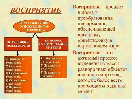 Восприятия формы процесс