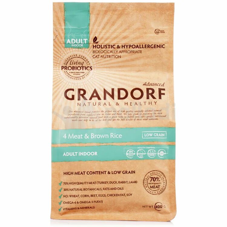 Грандорф купить 4 мяса. Grandorf Cat 4meat Indoor Probiotic корм д/кошек, 4вида мяса. Grandorf Indoor Probiotic 4 meat 400 г.. Грандорф Cat д/кошек meat&Rice Probiotic Indoor (4мяса с рисом и пробиотиками).