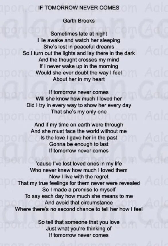 Another перевод на русский песня. Перевод песни another Love. Текст песни tomorrow. Текст песни never enough. If tomorrow never comes текст.