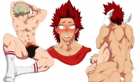 erection gay katsuki_bakugou male malemale male_only muscles muscular musc...