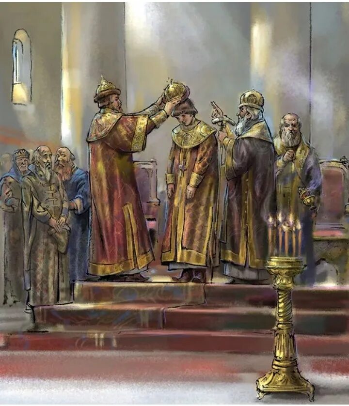 Венчание на царство ивана грозного происходило в. 1547 Венчание Ивана Грозного на царство. Венчание Ивана IV Грозного на царство - 1547 г.