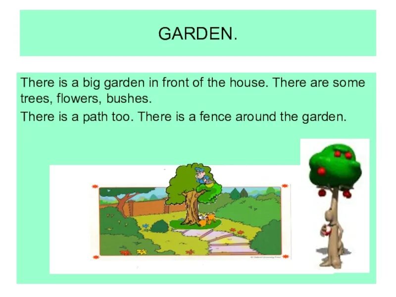 There is there are. There is there are Garden. There is there are House. There is there are дом LEARNINGAPPS.