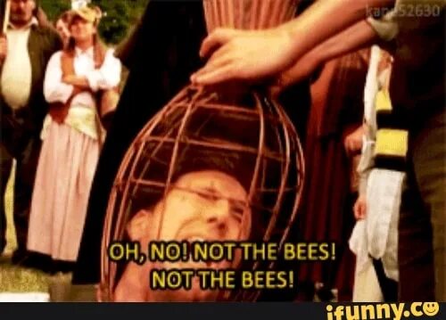 Not the bees. Not the bees